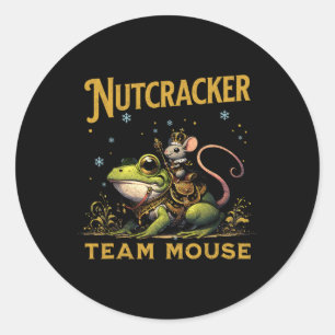 Team Maus König Nussknacker Reitfrosch Llet-Tanz Runder Aufkleber