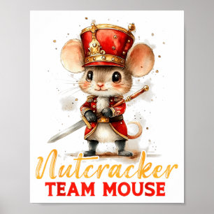 Team Maus Nussknacker Weihnachts Tanz Schlafanzug Poster