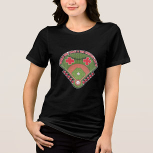 Team medizinischer Baseballspieler Tri-Blend Shirt