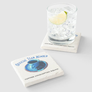 Team Member Coffee Consumption Squad Custom Steinuntersetzer