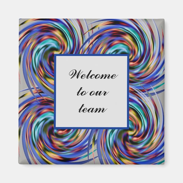 Team Member Welcome Colorful Business Magnet (Vorne)