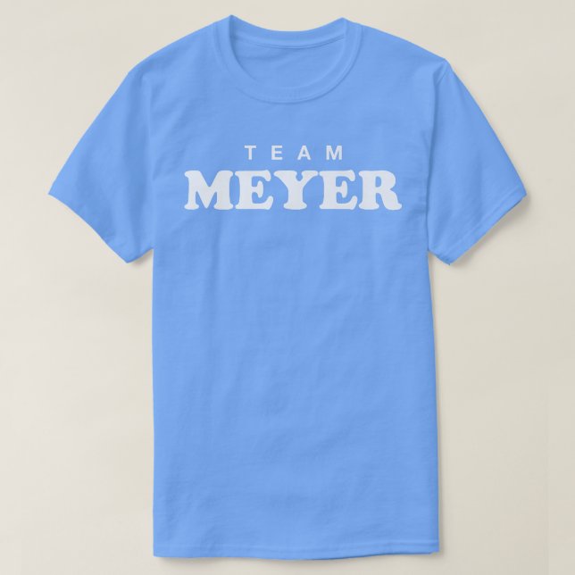 Team Meyer Personalisierte Nachname Brauerei Famil T-Shirt (Design vorne)