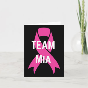 Team Mia Personalisiert Breast Cancer Support Shir Karte