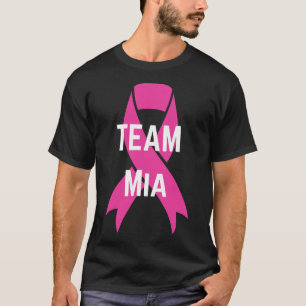 Team Mia Personalisiert Breast Cancer Support Shir T-Shirt