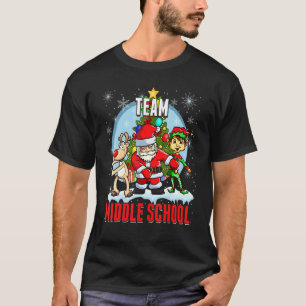 Team Middle School Santa Elf Rentier Flossen Kind T-Shirt