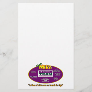 Team-Mikebriefpapier Briefpapier