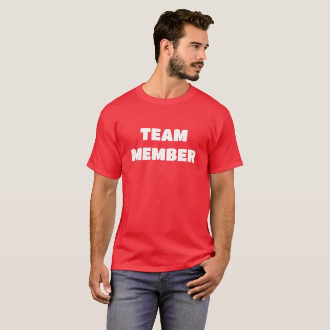 TEAM MITGLIED 2-seitige Männer-T - Shirt (Vorne ganz)