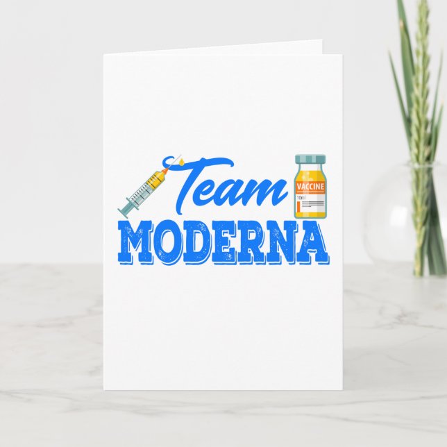 Team Moderna Funny Vaccine Karte (Vorderseite)