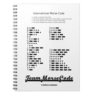 Team-Morsealphabet (Kommunikations-Punkte u. Notizblock