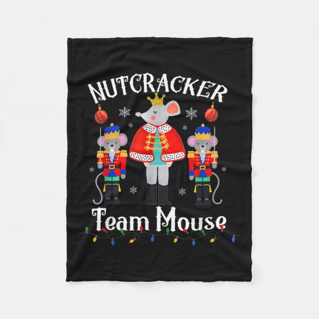 Team Mouse Nutcracker Christmas Dance Funny Soldie Fleecedecke (Vorderseite)