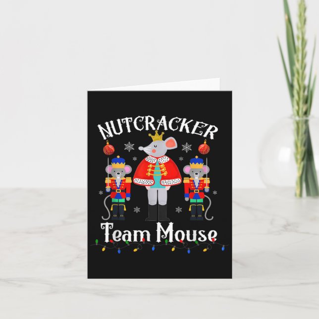 Team Mouse Nutcracker Christmas Dance Funny Soldie Karte (Vorderseite)