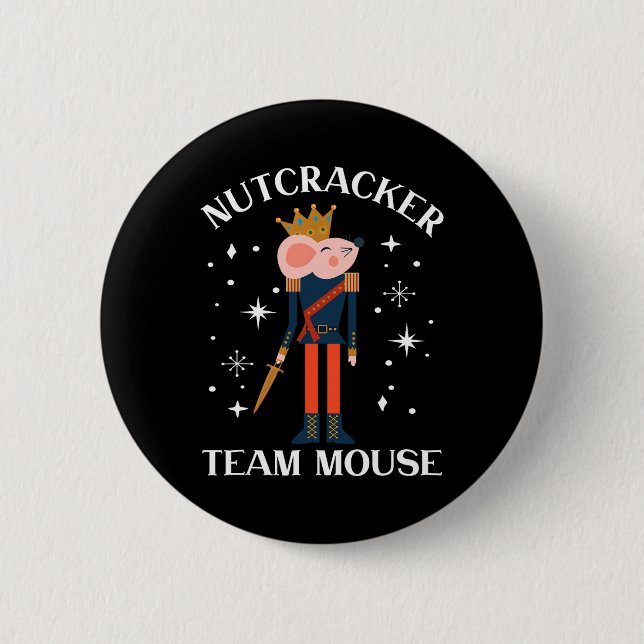 Team Mouse Nutcracker Weihnachts-Tanz Spaß Soldier Button (Vorderseite)
