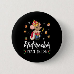 Team Mouse Nutcracker Weihnachts-Tanz Spaß Soldier Button