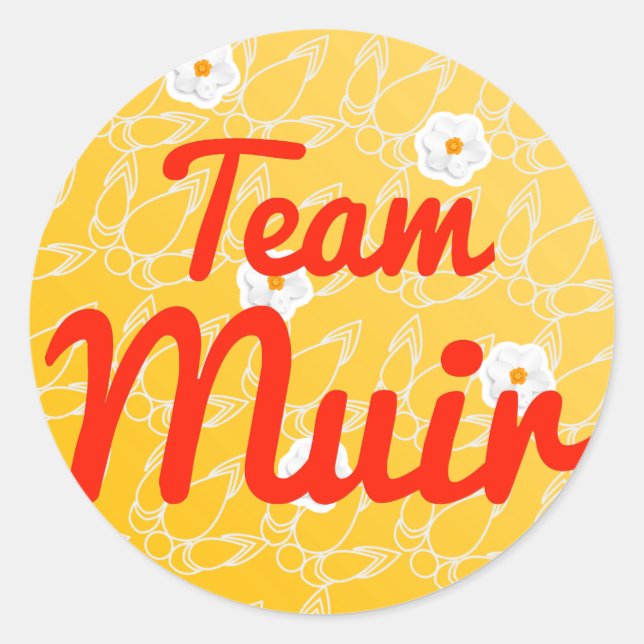 Team Muir Runder Aufkleber (Vorderseite)