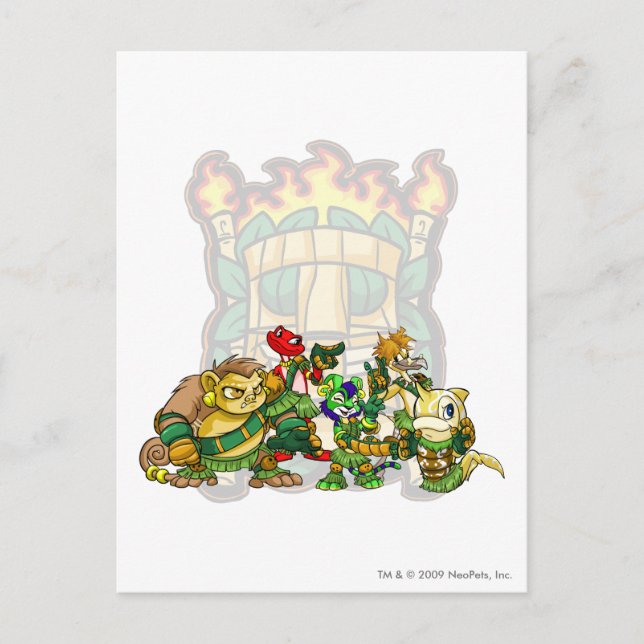 Team Mystery Island Group Postkarte (Vorderseite)