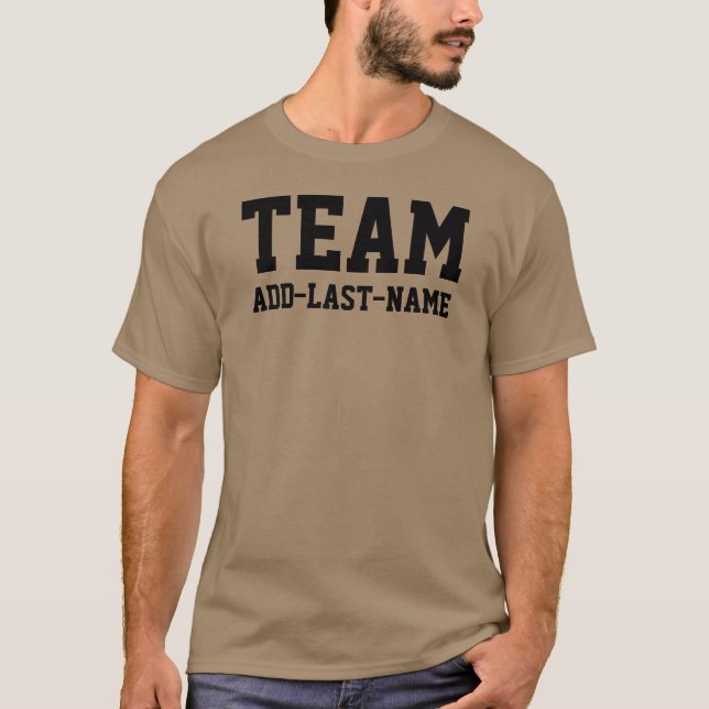 TEAM (Nachname) Personalisieren T-Shirt (Vorderseite)