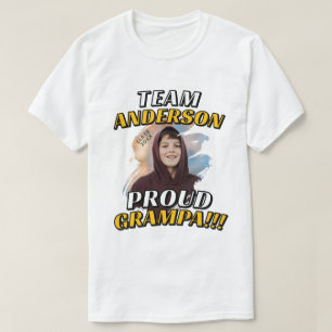 Team [Nachname] Stolz Grampa Abschlussfoto T-Shirt