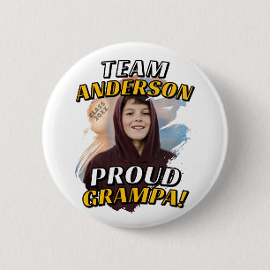Team [Nachname] Stolzer Opa Abschlussfoto Button