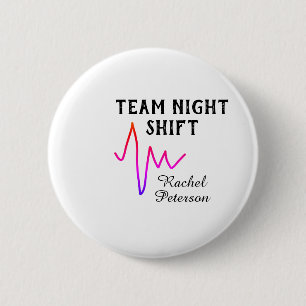 Team-Nachtschwester Arzt medizinischer Name Herz l Button