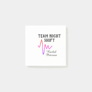 Team-Nachtschwester Arzt medizinischer Name Herz l Post-it Klebezettel