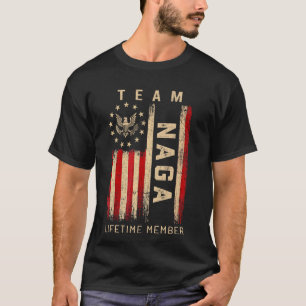 Team NAGA Lebenslanges Mitglied Amerikanische Flag T-Shirt