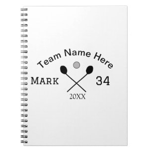 Team Name hier geben Name Nummer Ball Paddle Golf Notizblock