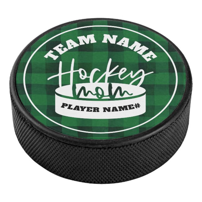 Team Name Hockey Mama Custom Hockey Puck (3/4)