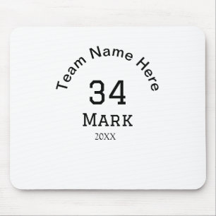 Team Name Spieler Name Datum Sport Männer  Mousepad