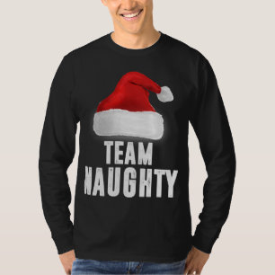 Team Naughty, Funny Christmas Pajama, Familienspie T-Shirt