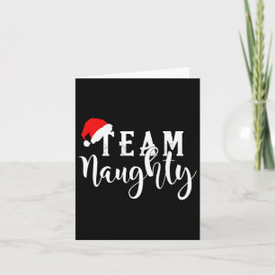 Team Naughty - Team Nice Funny Christmas Couple Ma Karte