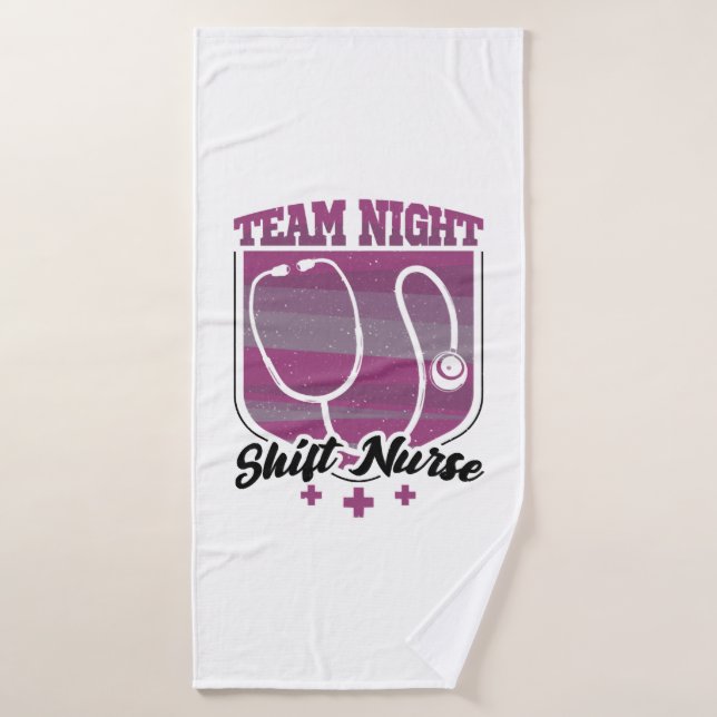 Team Night Shift Nurse Badehandtuch (Badehandtuch)