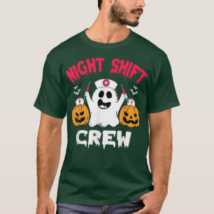 Team Night Shift Nurse Halloween Scrub auf T-Shirt