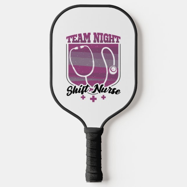 Team Night Shift Nurse Pickleball Schläger (Vorderseite)