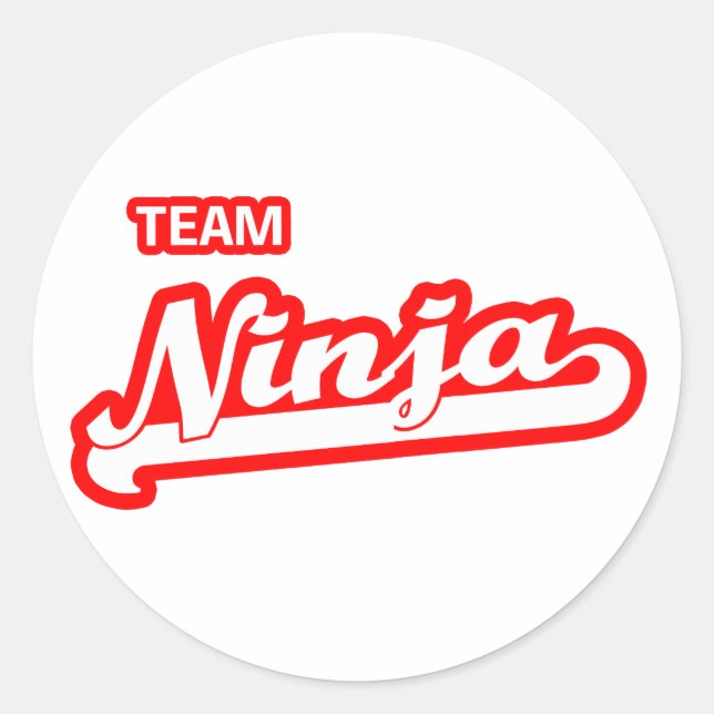 Team Ninja Runder Aufkleber (Vorderseite)