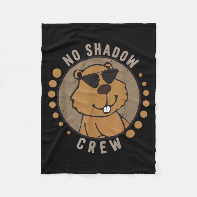 Team No Shadow Crew Tag der marmotten  Fleecedecke (Vorderseite)