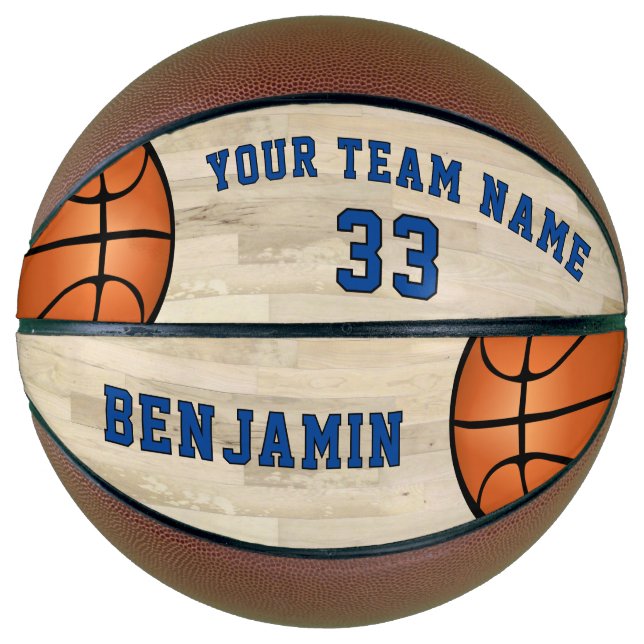 Team-Nummer des modernen Holzspielers Basketball (Vorderseite)