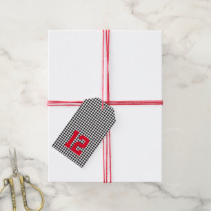 Team-NUMMER des Sports Checkerboard Modern Geschenkanhänger