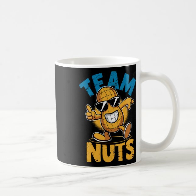 Team Nuts Dab Peanut Funny Cool Gender Reveal Kaffeetasse (Rechts)