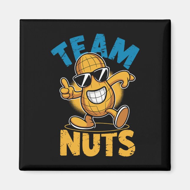 Team Nuts Dab Peanut Funny Cool Gender Reveal Magnet (Vorne)