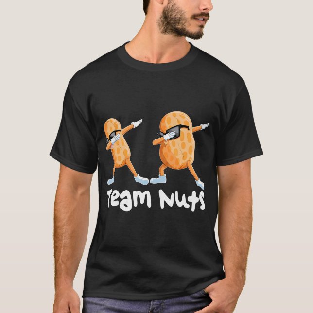 Team Nuts Funny Gender Reveal Familie T-Shirt (Vorderseite)
