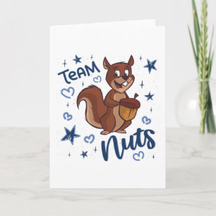 Team Nuts Gender Reveal Party Blue Boy Karte