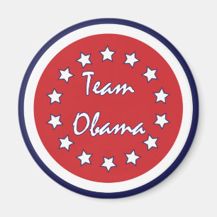 Team Obama Red Circle Magnete Magnet