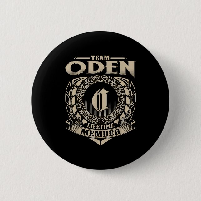 Team Oden Lebenslanges Mitglied Lustiger Oden Fami Button (Vorderseite)