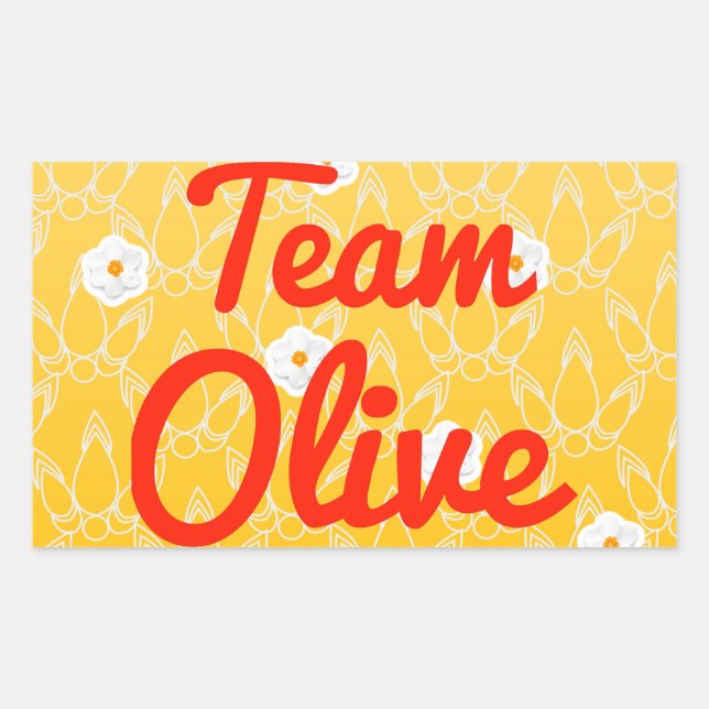 Team Olive Rechteckiger Aufkleber (Vorderseite)