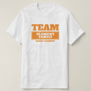 Team Orange personalisierte Familie oder Gruppe T  T-Shirt