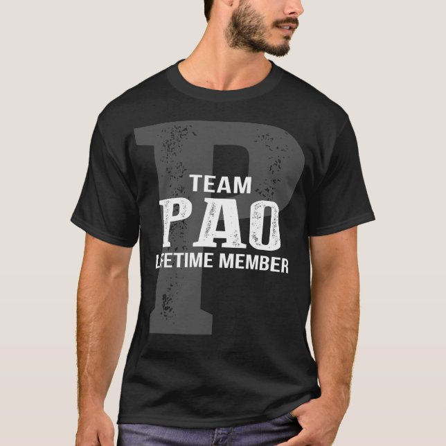 Team PAO Lifetime-Mitglied T-Shirt (Vorderseite)