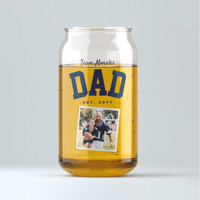 Team papa nom de famille une photo sportive marine (Créateur téléchargé)