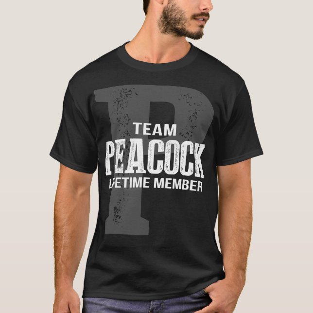 Team PEACOCK Lifetime Member T-Shirt (Vorderseite)