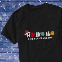 Team Pickleball Ho Ho Ho Weihnachten T-Shirt