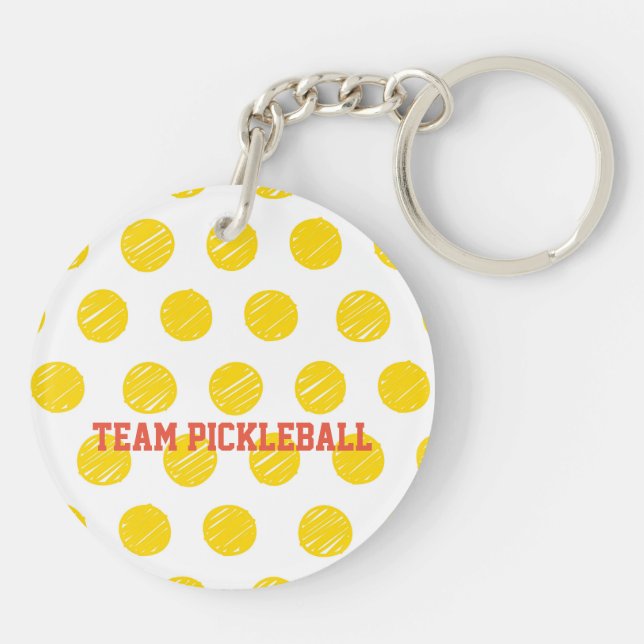Team Pickleball Yellow Polka Dot Balls Sports (Dos)